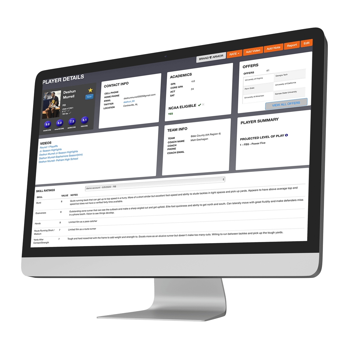 College Coaches Dashboard